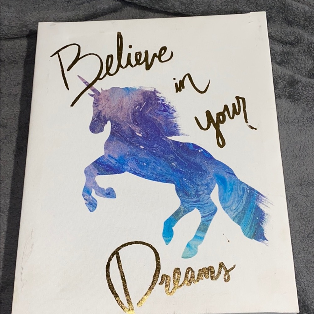 Unicorn canvas hanging